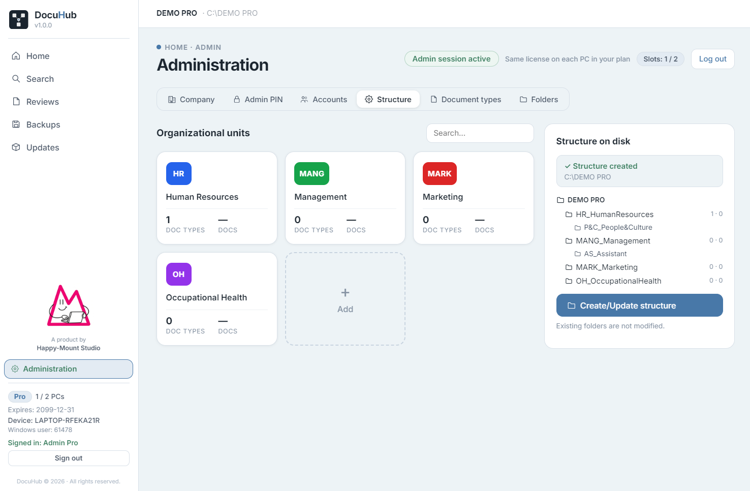 DocuHub product screenshot